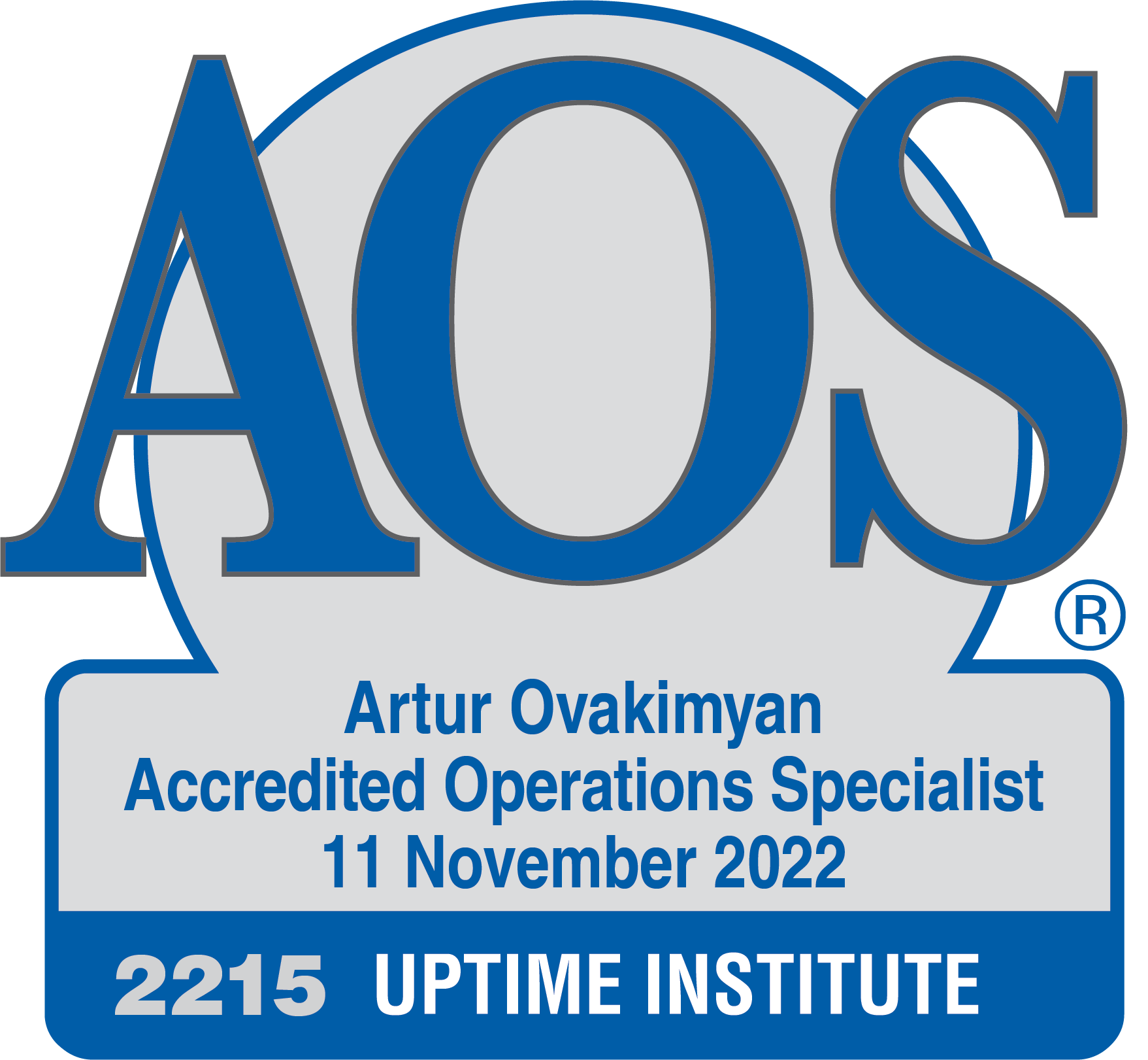 Руководитель отдела сервиса и сопровождения ИС ЦОД DataDome получил статус аккредитованного специалиста по операциям (AOS) от Uptime Institute.